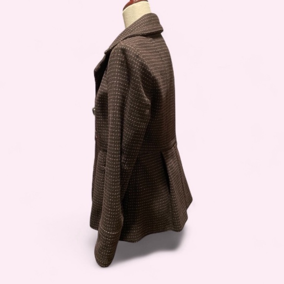Banana Republic Chocolate Brown and Mauve Wool Blend Jacket ~ size Small - Picture 9 of 13